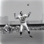Norm Van Brocklin Throwing in Record-Breaking Game