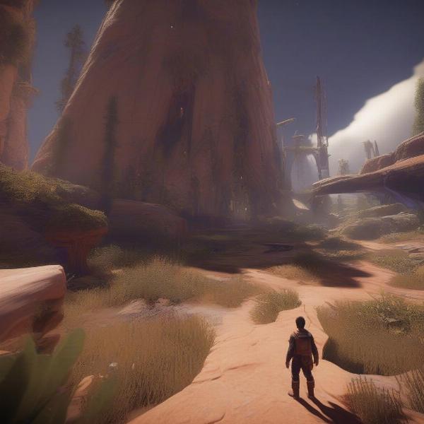 Obduction Gameplay Walkthrough: A player navigates a complex environment in Obduction.