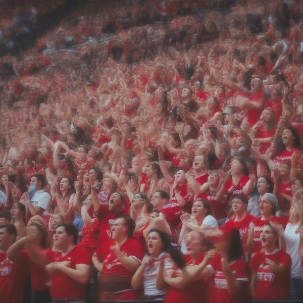 Oklahoma Texas Softball Fans in the Stands Showing Support