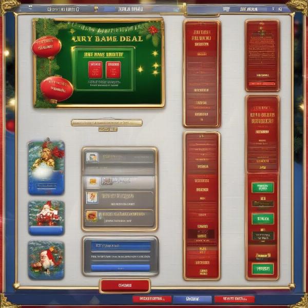 Screenshots of an Online Deal or No Deal Christmas Game