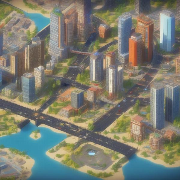 Open World Sandbox City Building Simulation Screenshot