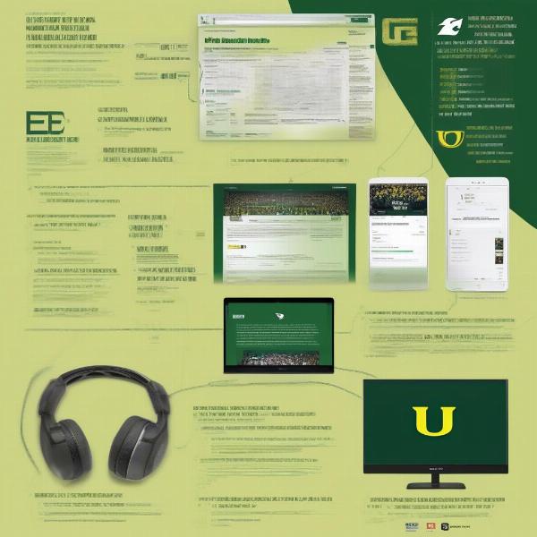 Oregon Ducks football game broadcast information on various platforms