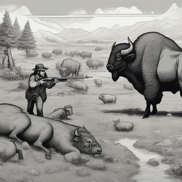 Oregon Trail Game Hunting Scene