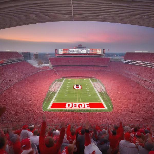 Ohio State Spring Game Fans Filling the Stadium