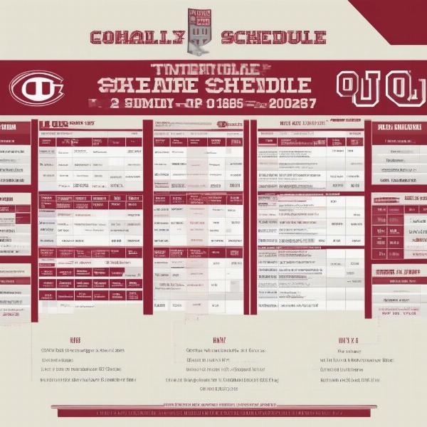OU game schedule displayed on laptop