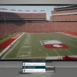 OU Texas Game Broadcast Details on a TV Screen