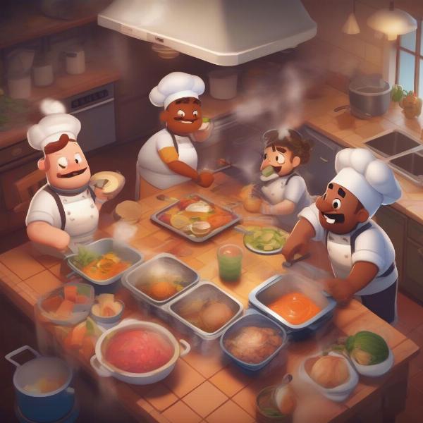 Overcooked Multiplayer: Teamwork in the Kitchen