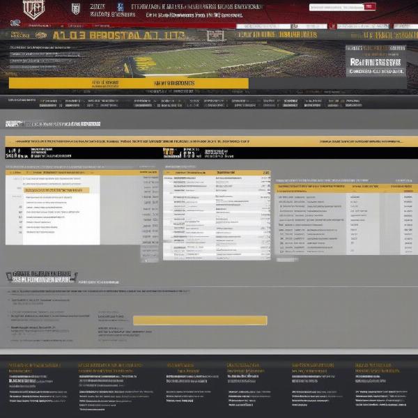 Pac-12 Website Schedule Screenshot