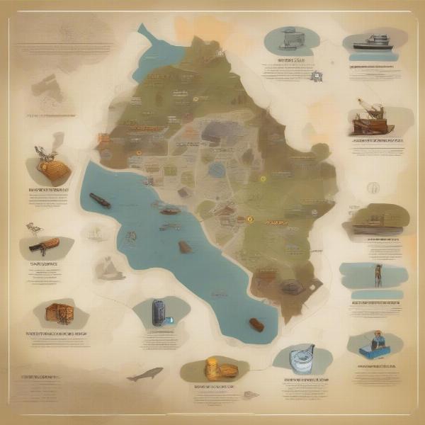 Panem District Map Showing Skills and Interests