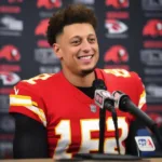 Patrick Mahomes Addressing the Media After a Game