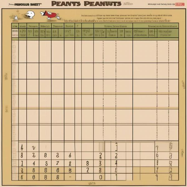Peanuts Card Game Scoring