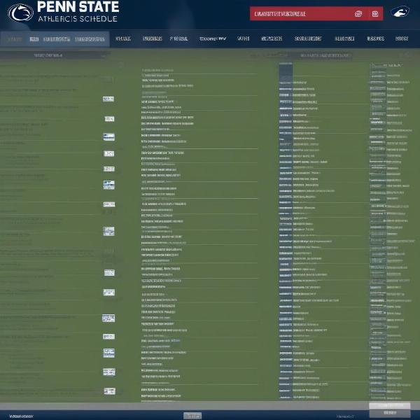 Penn State Game Schedule Website
