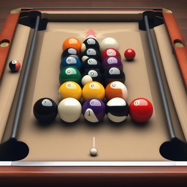 Perfect 8 Ball Break Shot in Game Pigeon