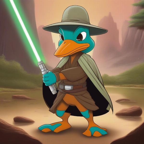 Agent P as a Jedi Knight
