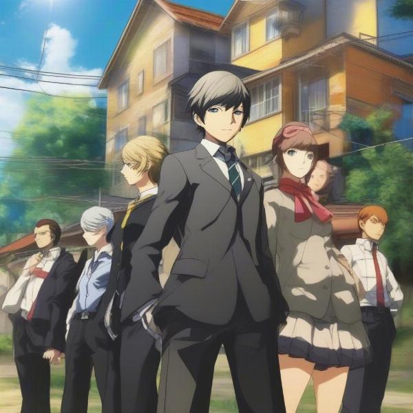 Persona 4 Golden: The Investigation Team in Inaba