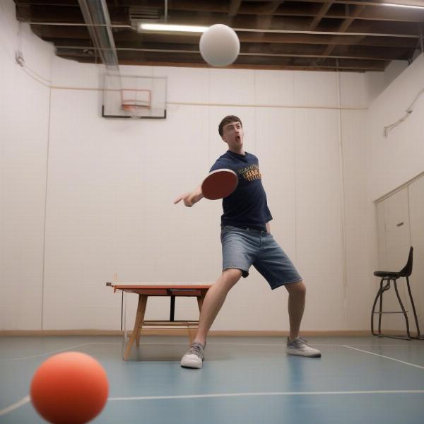Ping Pong Ball Basketball Trick Shots