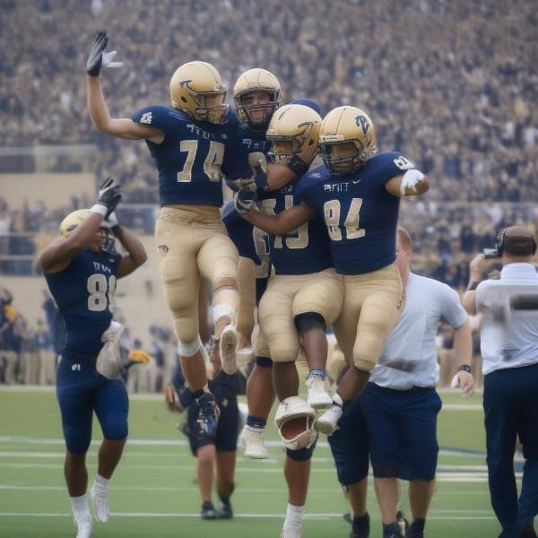 Pitt Panthers Football Game Victory Celebration