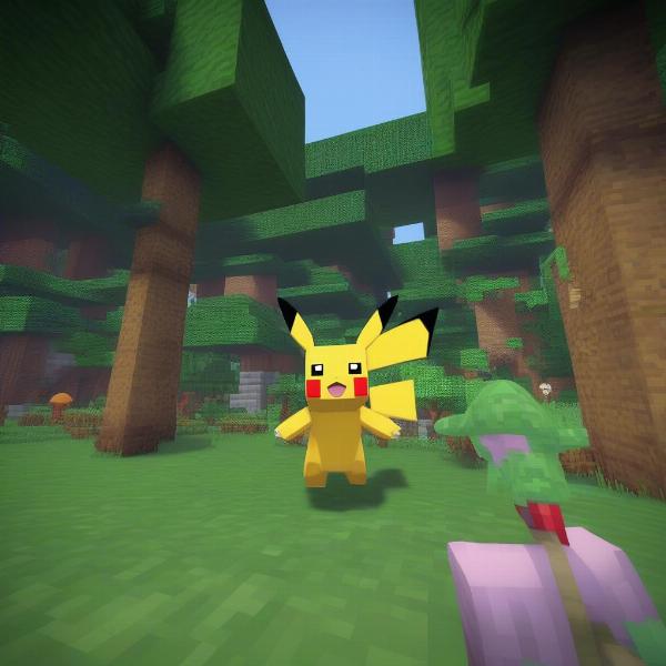 Pixelmon Minecraft Pokemon Gameplay Screenshot