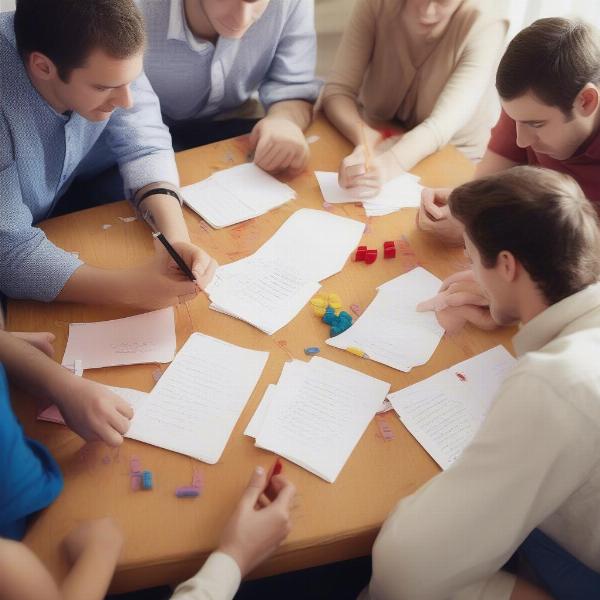 Friends Playing Scattergories: Fun and Laughter