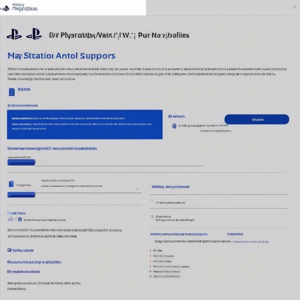PlayStation Support Website Screenshot