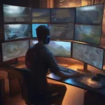 PC Game Testing on PlaytestCloud: A gamer testing a strategy game on their computer.