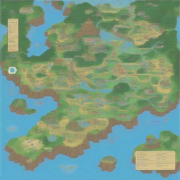 Pokemon Johto Region Map - Gold, Silver, Crystal