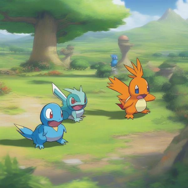 Choosing your starter Pokemon in Pokemon Omega Ruby