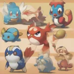 Choosing your starter Pokemon in Pokemon Sun