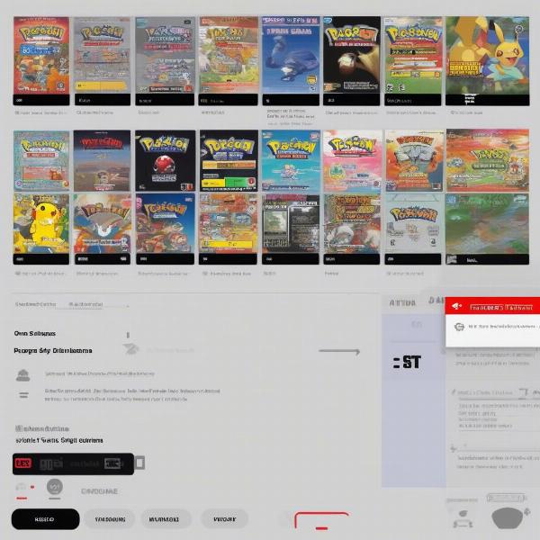 Nintendo Switch Online Interface showing Pokémon games