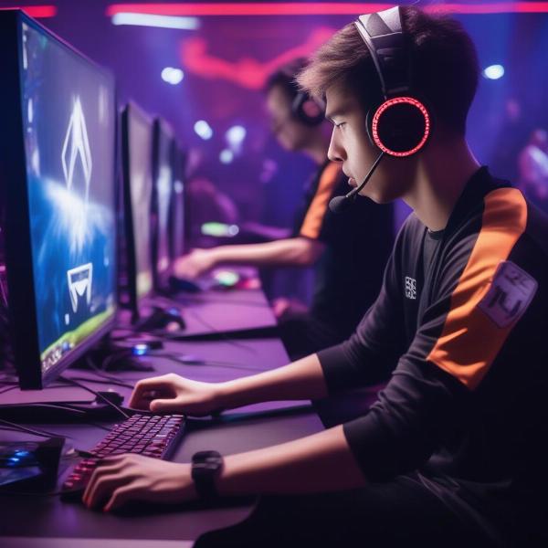 Pro Gamer on Tournament Stage