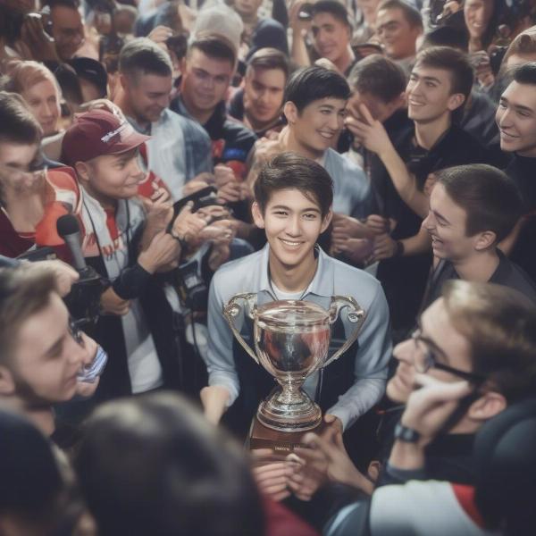 Professional Gamer Giving Interview