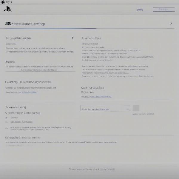PS4 Automatic Update Settings Screenshot