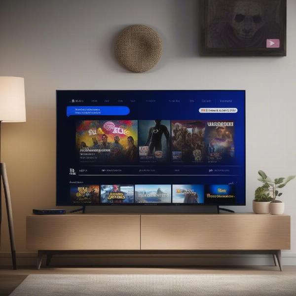 PS5 Console Displaying PlayStation Plus Menu