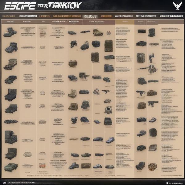 A comparison chart highlighting key similarities and differences between PS5 games and Escape from Tarkov