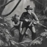 Rainsford and Zaroff in a Tense Standoff