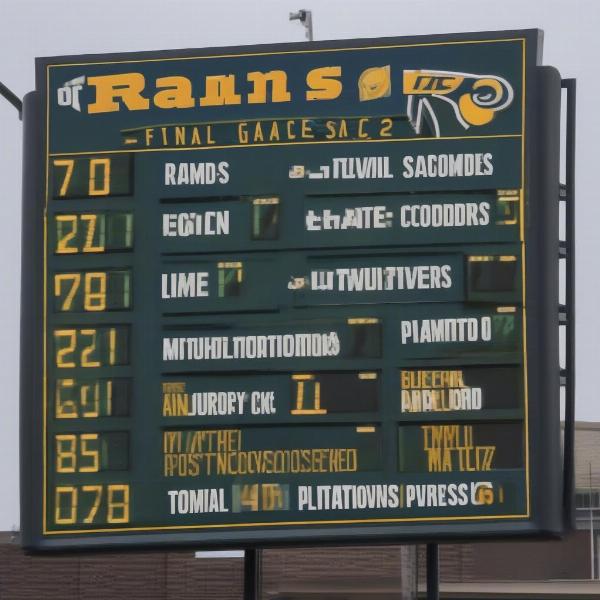 Rams Game Yesterday: Scoreboard Showing the Final Score and Key Stats