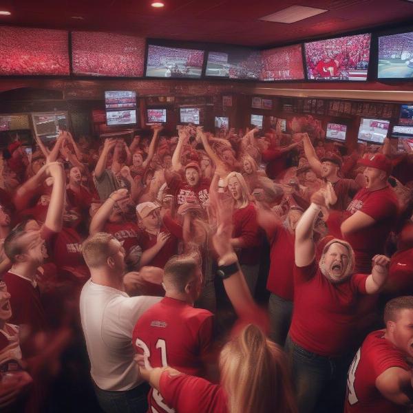 Razorback Fans at Sports Bar