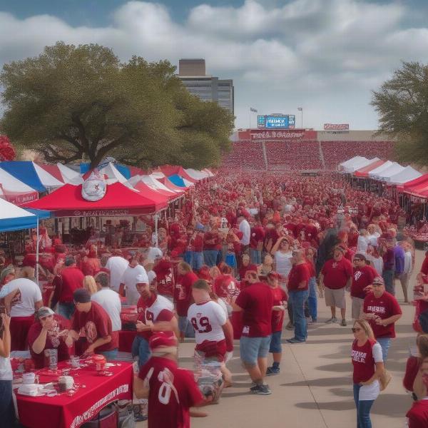 Red River Showdown Tailgate Scene: A Celebration of Football and Rivalry