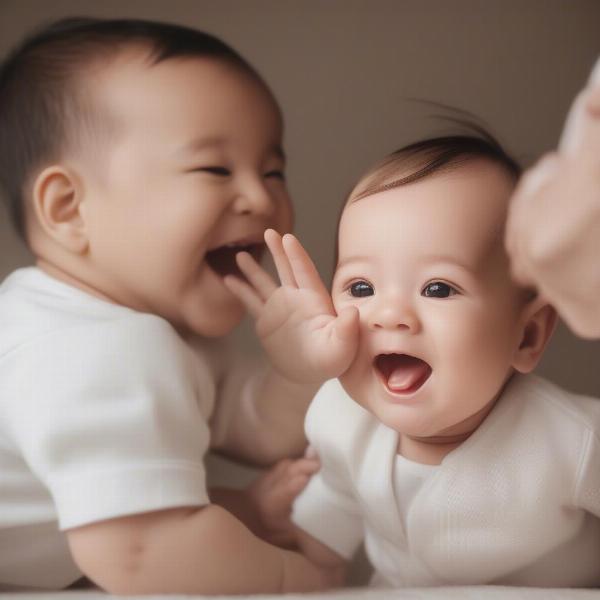 Reverse Peekaboo: Baby Covering Adult's Face