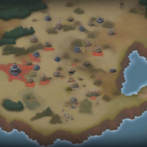 Revolutionary War Strategy Game Map View