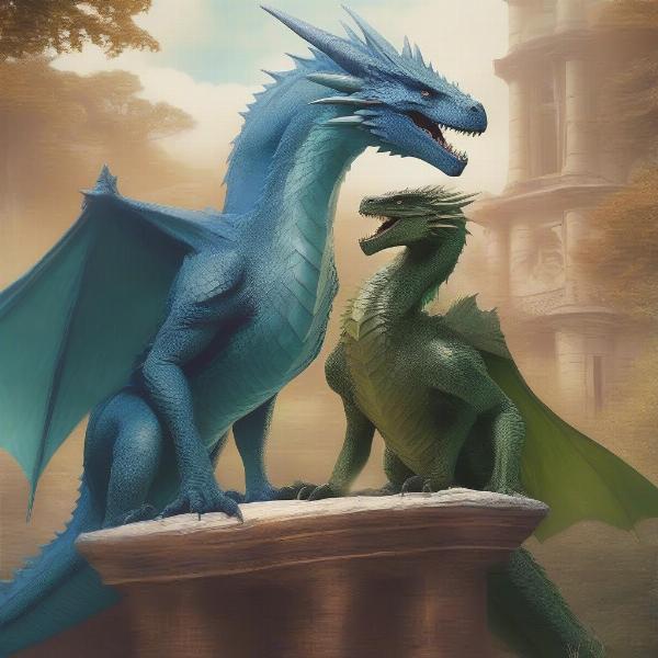 Game of Thrones Poster: Rhaegal and Viserion – Sibling Rivalry