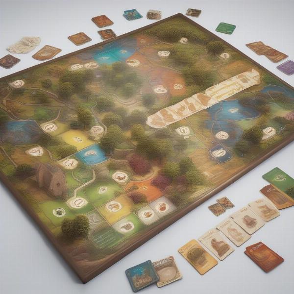 Robin Hood Board Game Gameplay: Players strategize their moves in Sherwood Forest
