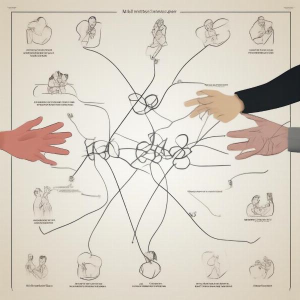 Diagram of Rock Paper Scissors Multiplayer Game with Multiple Outcomes
