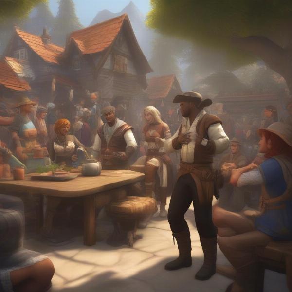 Roleplaying Community Interaction in Games