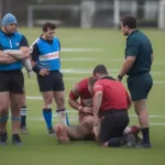 Rugby Game Stoppage Due to Player Injury