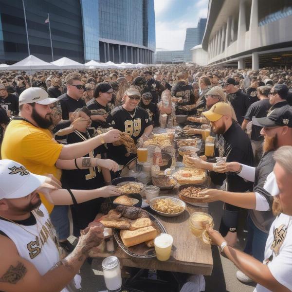 Saints Fans Tailgating