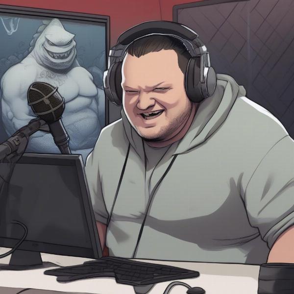 Samoa Joe as the Voice of King Shark in Suicide Squad: Kill the Justice League