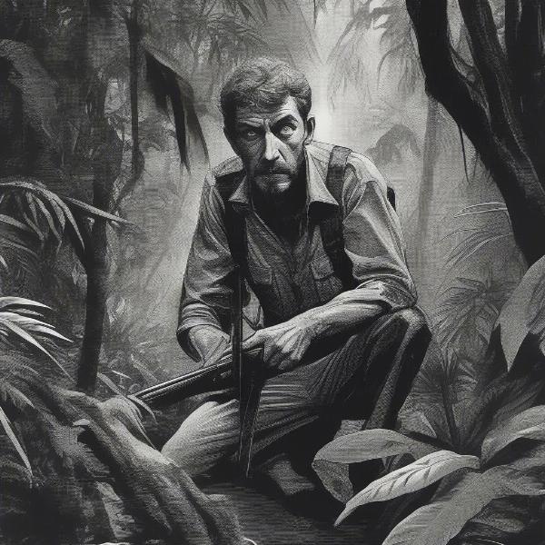 Sanger Rainsford, the protagonist, faces a deadly game of survival.
