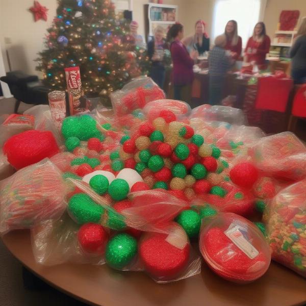 Christmas Saran Wrap Ball Game Party Fun