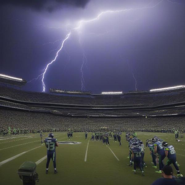 Seahawks game delayed due to lightning strike near stadium